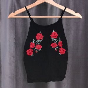 Cross back halter top